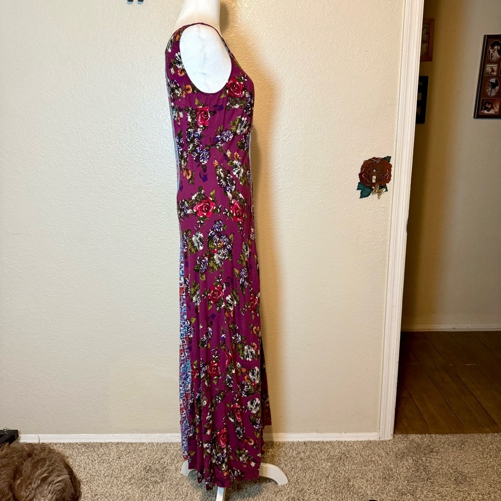 Sundance Tessarae Floral Boho Maxi Dress Maroon Size 6 - Picture 12 of 15